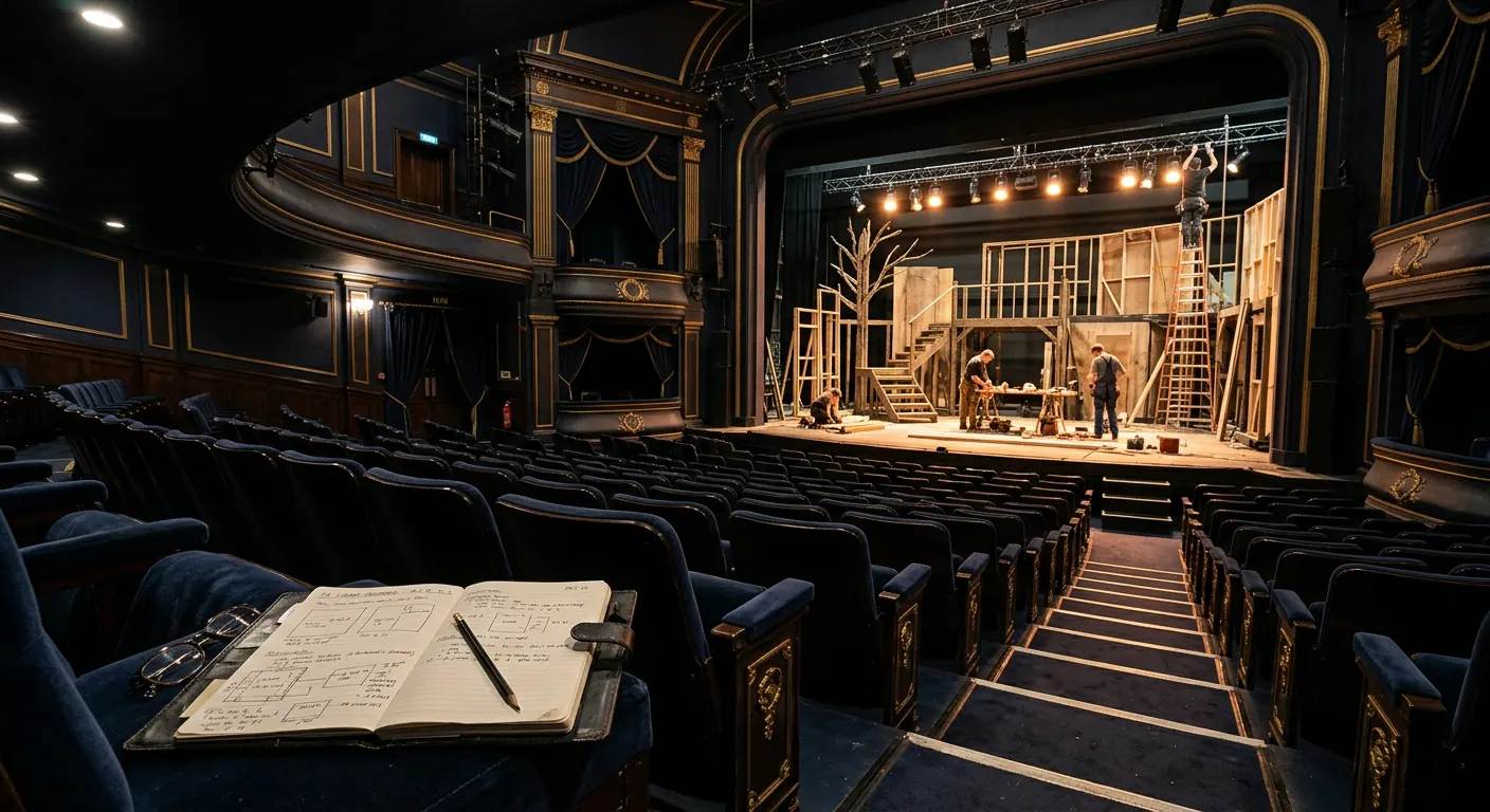 A director's view of a stage under construction